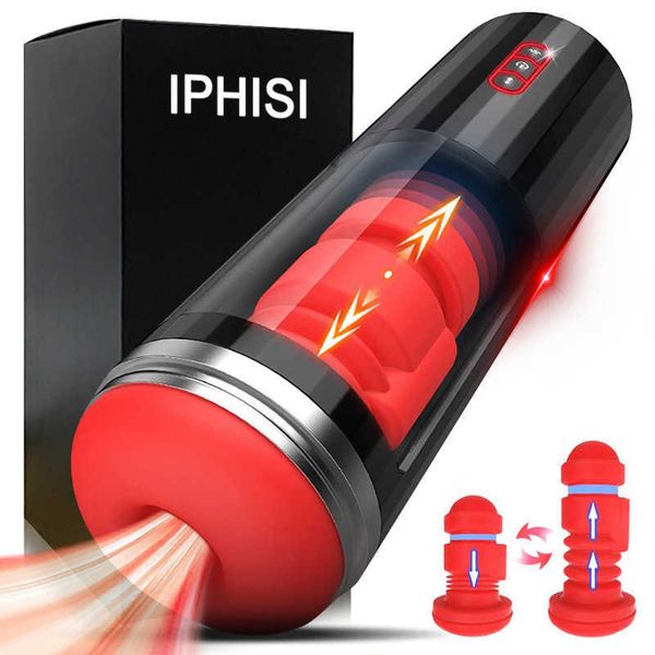 

full-automatic telescopic vibration aircraft cup male exerciser oral sucking toy