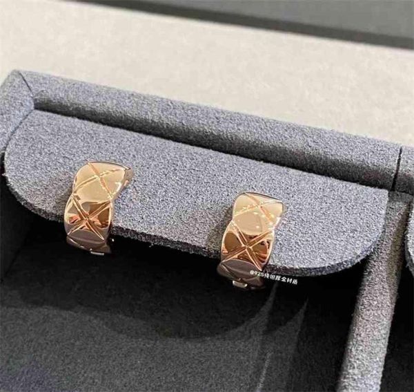 

brand pure 925 sterling silver jewelry lozenge earrings crush design wedding party rose gold fine 2106241811258, Golden;silver