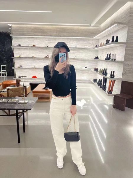

designer women's jeans arrivals high waist street hollowed out patch embroidered decoration casual blue straight denim pants t4