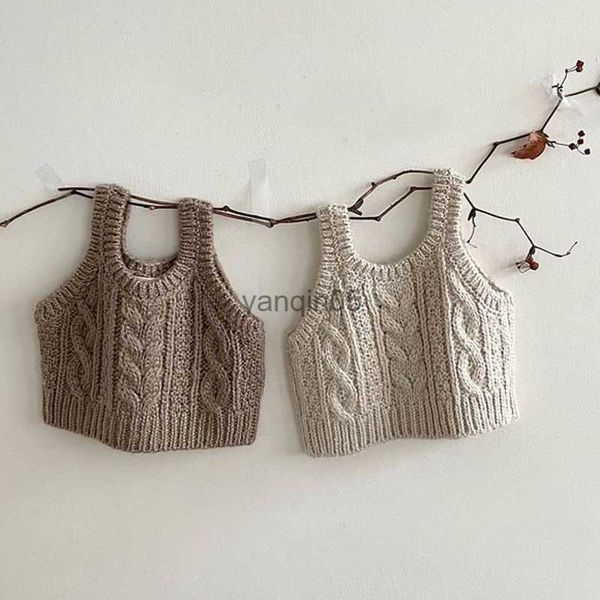 

pullover infant baby knit vest solid color girls sleeveless sweater spring autumn kids cardigan jacket new fashion children knit clothes hkd, Blue