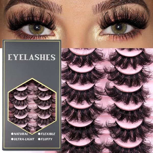 

handmade reusable curly false eyelashes extensions messy crisscross multilayer thick 3d mink fake lashes naturally soft & vivid strip lashes