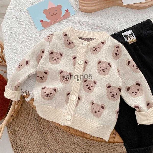 

pullover autumn toddler girls boys knitted sweater baby boys cartoon bear cardigans outwear children clothes kids girls knitwear jacket hkd2, Blue