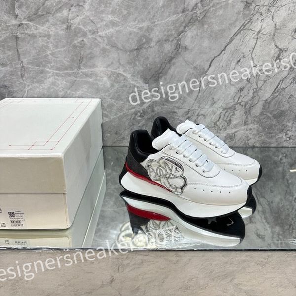 

designer men causal shoe fashion woman leather lace up platform sole sneakers white black mens womens sneaker xsd221109