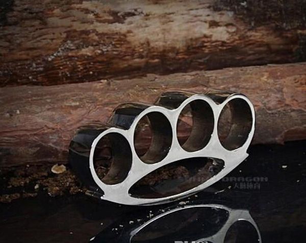 

2pcs duster belt buckle fs thick chromed kirsite brass knuckles dusters boxing protective gear 2355486