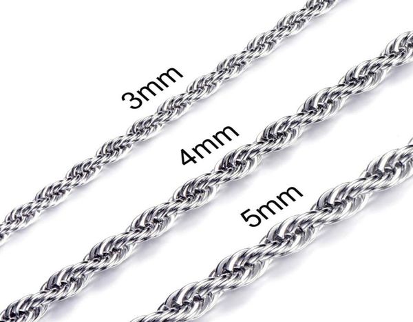 

ed chain necklace mens stainless steel fashion necklaces link chain for jewelry long necklace gifts for women accessories1331220, Silver