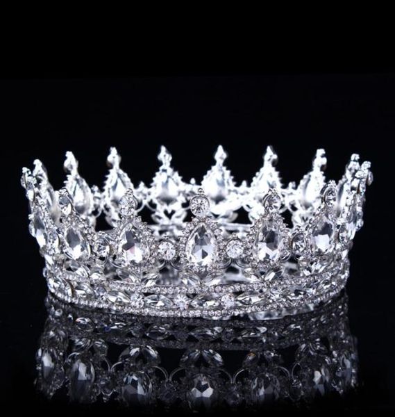 

sorbern vintage clear crystal tiara water drop style wedding crown bridal tiara accessories rhinestone tiaras crowns pageant tiara3125099, Silver