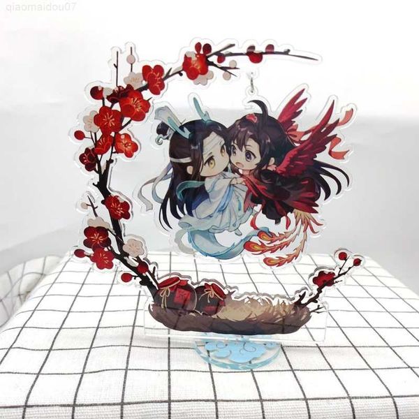 

key rings grandmaster of demonic cultivation anime keychain men mo dao zu shi standing collection ornament accesorios kids acrylic party l23, Slivery;golden