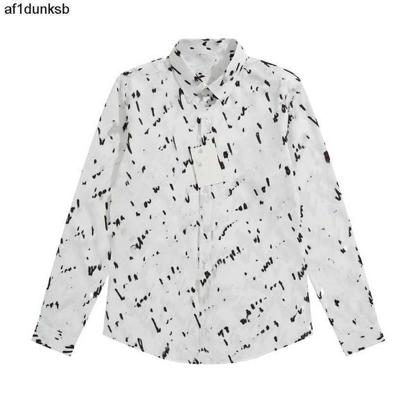 

couple's balencaigaly shirt balencigaly 01-00023 casual men's slim clothing shirt fashion spring-fitting brand shirt business work, White;black