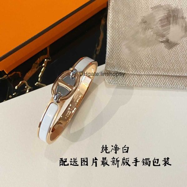 

aher mas designer luxury brand enamel bracelet wholesale designer handbag bracelet direct delivery light luxury new rose gold pig nose ename, Black