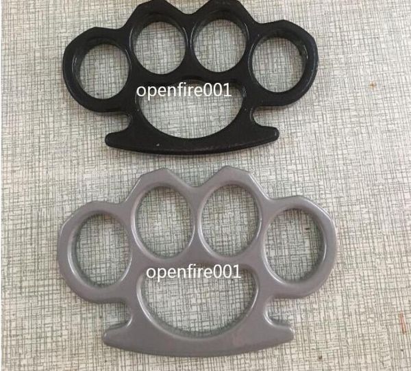 

10pcs silver and black thin steel brass knuckle dustersself defense personal security women039s and men039s selfdefense pe1596412