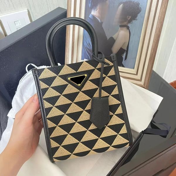 

fashion prad symbole weekender casual beach bags womens designer shoulder travel tote bags mens handbags duffle shopper bag luxury canvas cr