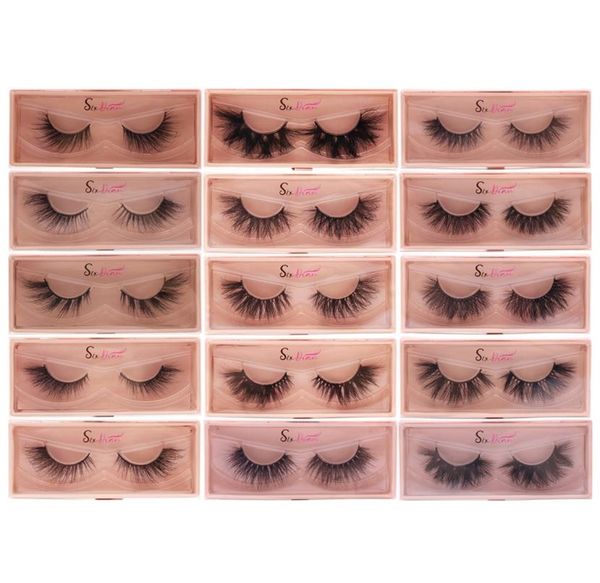 

100 real mink hair 3d eyelashes cruelty dramatic fluffy full strip soft false lashes bevel design volume fake eyelash extens2228665