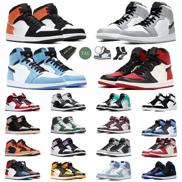 

jumpman 1 basketball shoes men women 1s university blue dark mocha chicago unc hyper royal high bloodline satin-snake taupe haze trainers sn
