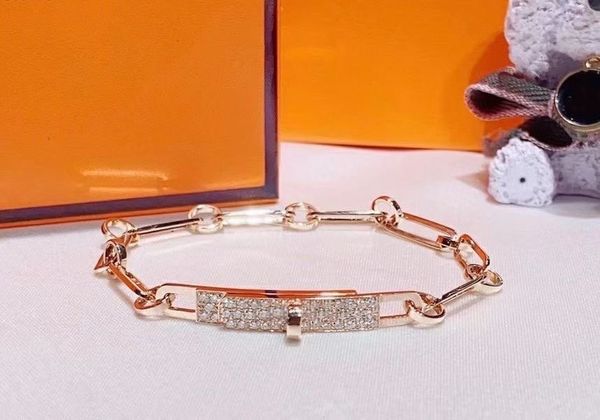 

luxury jewelry love bracelet women's charm bracelet fashion jewelry stainless steel chain jewelry gold plated diamond designer bracelet, Golden;silver