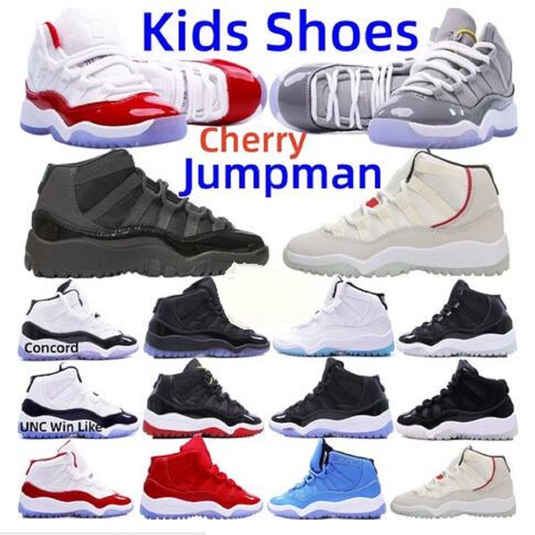

eur25-35 toddlers shoes 11s 11 cherry basketball kids sneakers designer cool grey trainers children big kid shoe youth boys girls playoffs p