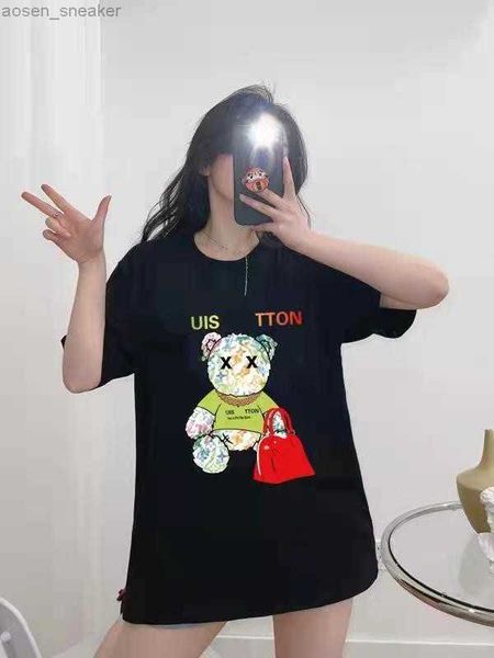 

summer short sleeve t shirt womens sweatshirt cotton pullover tee men women tshirts casual crew neck luxury l-2-1, White