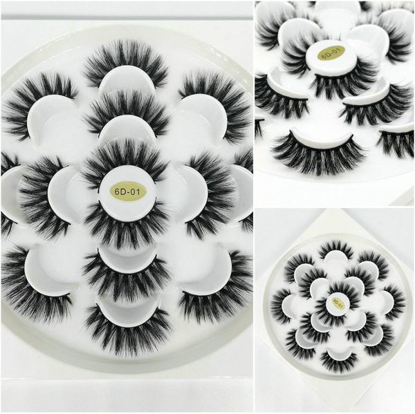 

new 7 pairs faux 3d mink lashes natural long false eyelashes volume fake lashes makeup eyelash extension maquiagem9505562