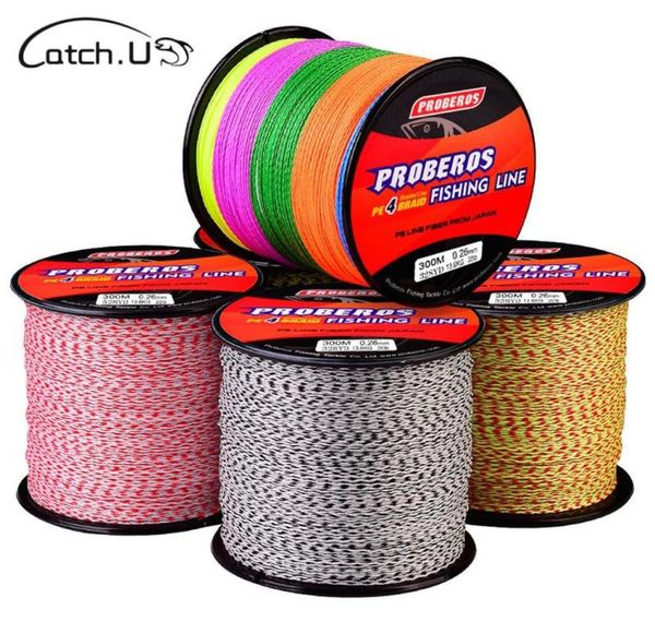 

strengen 300m multicolor gevlochten 100 pe vislijn zee saltwater karpervissen weave extreme 046lb1520lb braid line6888831