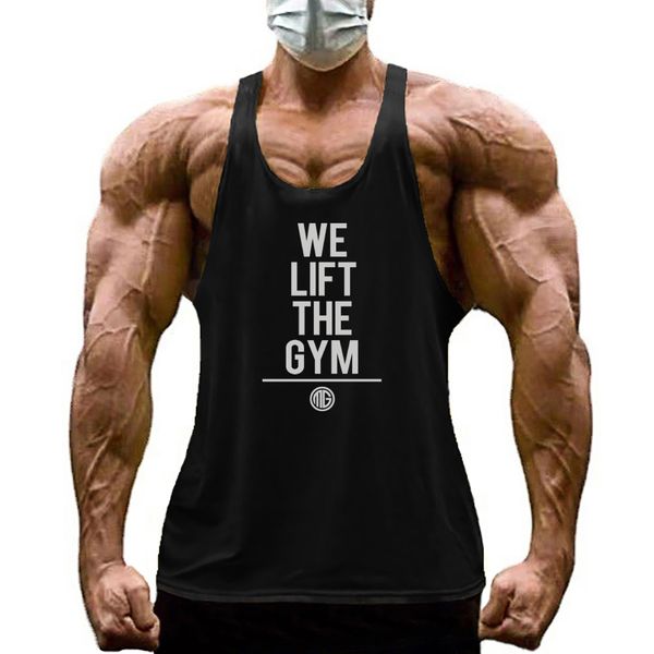 

men' tank professional bodybuilding sports y back fitness tank men' summer cotton fitness suit sleeveless muscle shirt 230718, White;black