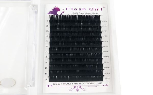 

whole flash girl classic eyelash extension sample 020 13mm lashes individual mink eyelash extension private label5867939