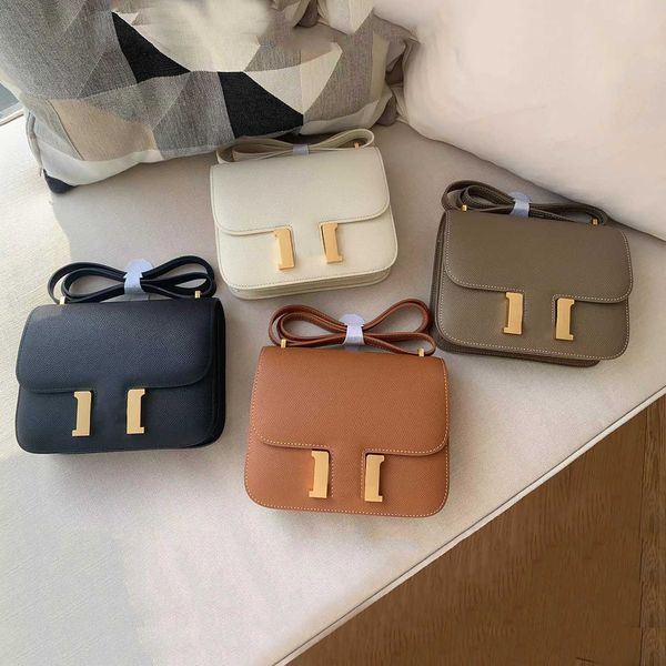 

factory wholesale designer h ermes totes handbags handprint kangkang bag 19 new internet red same real leather crossbody small square fashio