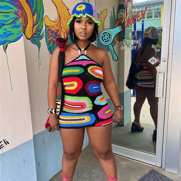 

wind womens clothing summer fashion hanging necklace backless babe slimming butt covering dress, Black;gray