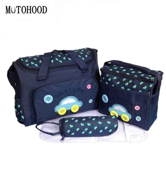

motohood 402914cm 4pcs car print mother bag baby diaper bags sets multifunctional baby nursing nappy bag for mom organizer 201026538739