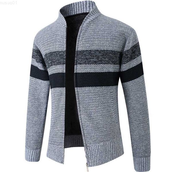 

men's sweaters new fashion striped knitted cardigan men winter fleece warm sweater jacket mens daily casual knitting sweater men slim c, White;black
