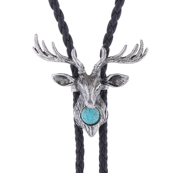 

bolo ties nordic elk turquoise retro men and women fashion bolo tie hkd230720, Red