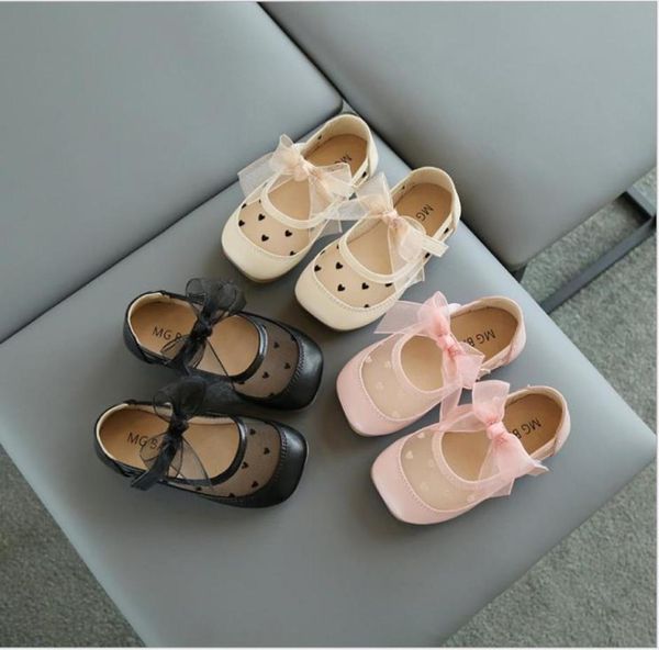 

children shoes butterflyknot sandals girls dress party princess shoe kids school wedding single shoes1120753, Black;red