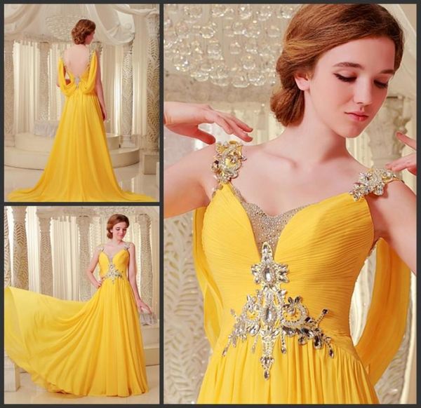 

bridesmaid dress 2021 luxury rhinestone crystal vestidos formal bride gown purple chiffon yellow long graduation dresses4829215, White;pink