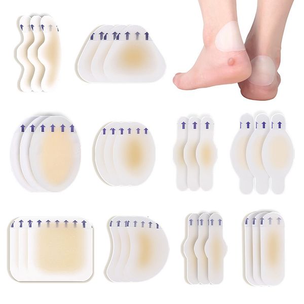 

shoe parts accessories 10pcs gel heel protector foot patches adhesive blister pads hydrocolloid liner shoes stickers pain relief plaster gri, White;pink