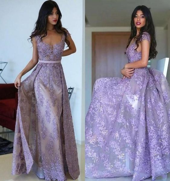

mermaid dresses evening wear 2019 lavender lace applique beaded prom dress custom made sheath formal women arabic special occasion7999986, Black;red