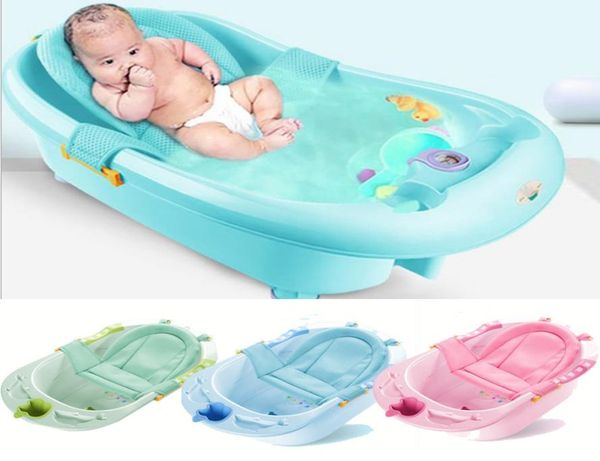 

baby bath net tub security support child shower care for newborn adjustable safety net cradle sling mesh for infant bathing lj20106414011