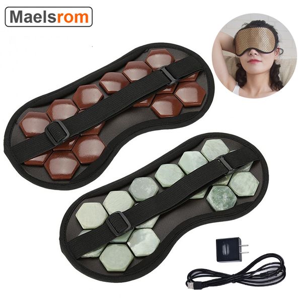 

eye massager electric mask tourmaline care jade stone massage heat therapy germanium infrared relaxation health 230718