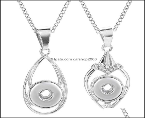 

pendant necklaces sier color 18mm snap button necklace romantic fashion snaps jewelry nice gift drop delivery 2021 pendants carsho4341485, Silver