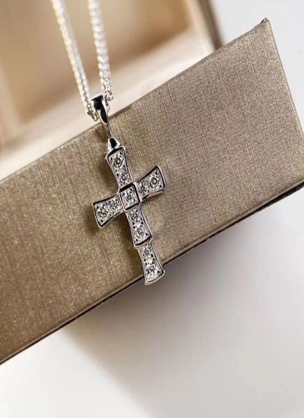 

womens luxury designer pendant necklace fashion chain jewelry exquisite new bone cross necklaces party lovers girls women non allergy fading, Silver