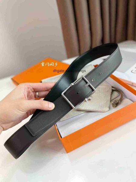 

luxury design belt luxury belts for woman designer belts woman's h home classic business casual fashion belt for men metal leather belt, Silver