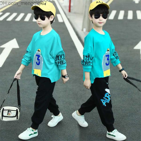 

clothing sets boys' clothing sportswear casual boys' clothing set 2021 autumn letters two piece children's clothing set z2307, White