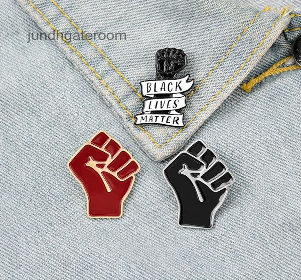 

lives fist qihe matter antiracism jewelry brooches black fashion lucky pins for clothes bag jewelry gift for friend whole8503814, Gray