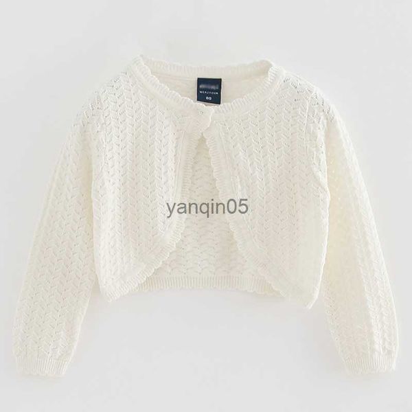 

pullover baby girls long sleeve solid knit cardigan shrug sweaters for birthday party summer shawl jacket bc961 hkd230719, Blue