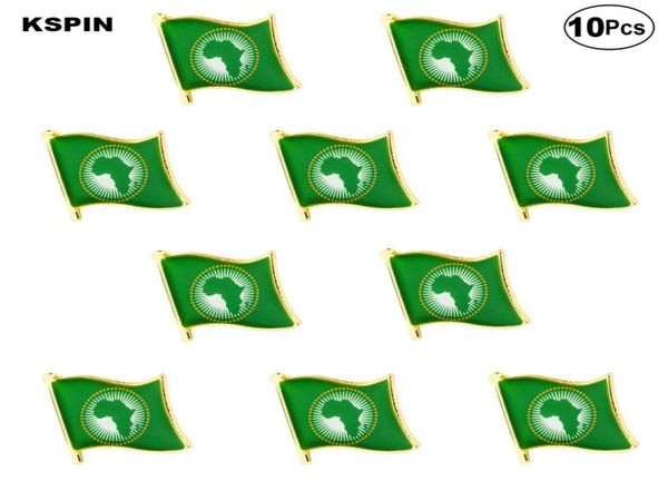 

african union flag lapel pin flag badge brooch pins badges 10pcs a lot7397544, Gray