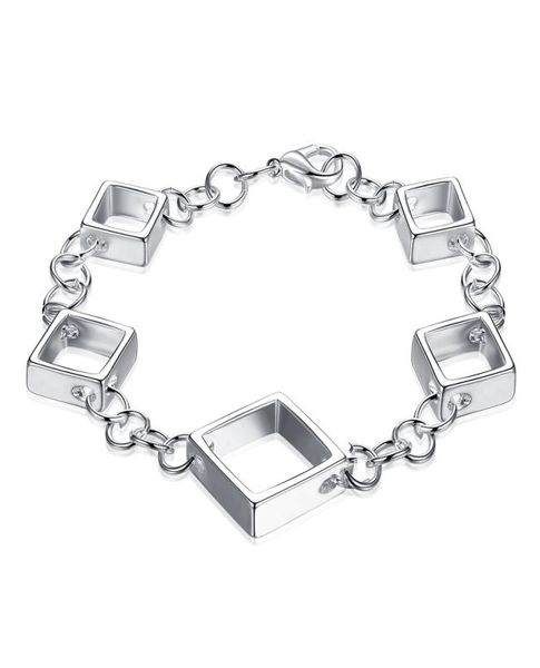 

whole 925 sterling silver plated lobster charm bracelets lknspch2043769008, Black