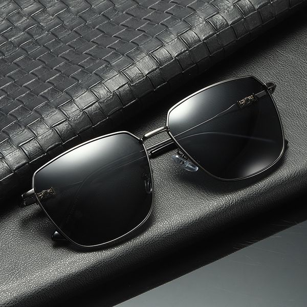 

sunglasses metal polarized men's colorchanging uv antiuv drive travel glasses luxury designer 230718, White;black