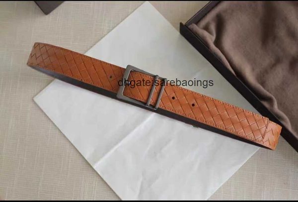 

luxury design belt men's belts luxury designers woven leather belt for mens and womens fashion business casual beltsb010, Silver