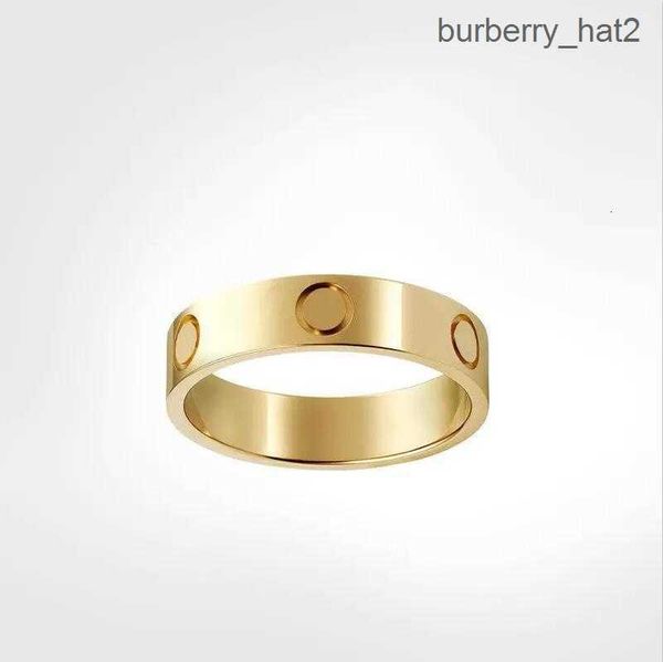 

4mm 5mm 6mm titanium steel silver love fashion designer ring men and women rose gold silver jewelry band with diamonds for lovers couple rin, Slivery;golden
