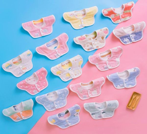 

2021 soft baby bibs cotton cartoon saliva towel rotating babador feeding smock infant burp cloths bandana3531126