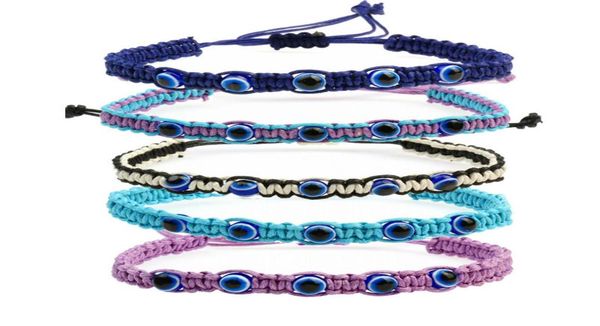 

handmade colorful beaded bracelet turkey blue evil eye charm bracelet for women braided string rope fatima beads chain bangle fash6459762, Black