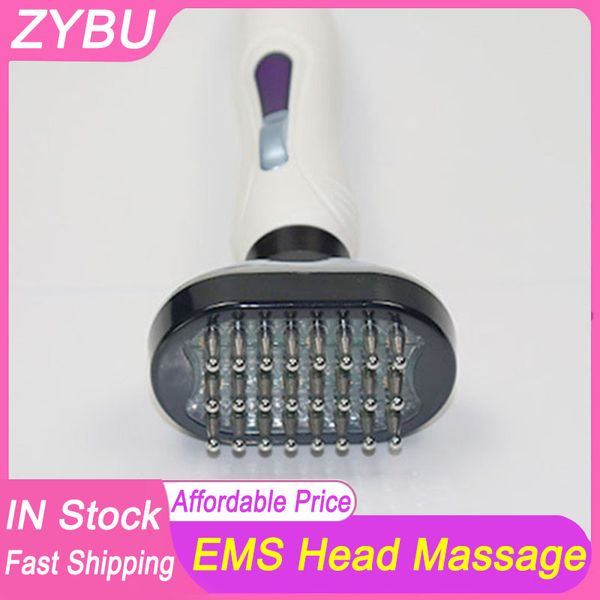 

home use ems microcurrent red led light beauty head relaxation massager skin rejuvenation device anti hair loss physiotherapy vibration head