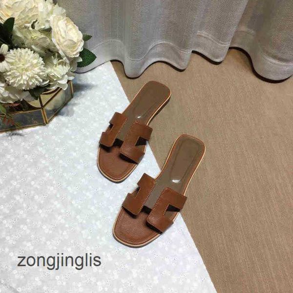 

h slippers women bear sandals sandal oran slipper 2023 slipper shoes designer fashion genuine leather summer luxury flat slides ladies beacs